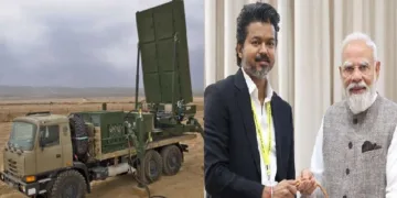 ഇസ്രയേലിന്‍റെ അയേണ്‍ ഡോമില്‍ ഉപയോഗിക്കുന്ന, തമിഴ്നാട്ടില്‍ നിര്‍മ്മിയ്ക്കാന്‍ പോകുന്ന റഡാര്‍ (ഇടത്ത്)