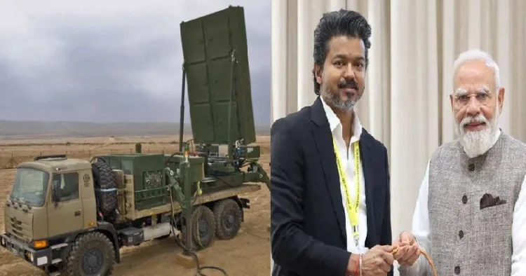 ഇസ്രയേലിന്‍റെ അയേണ്‍ ഡോമില്‍ ഉപയോഗിക്കുന്ന, തമിഴ്നാട്ടില്‍ നിര്‍മ്മിയ്ക്കാന്‍ പോകുന്ന റഡാര്‍ (ഇടത്ത്)