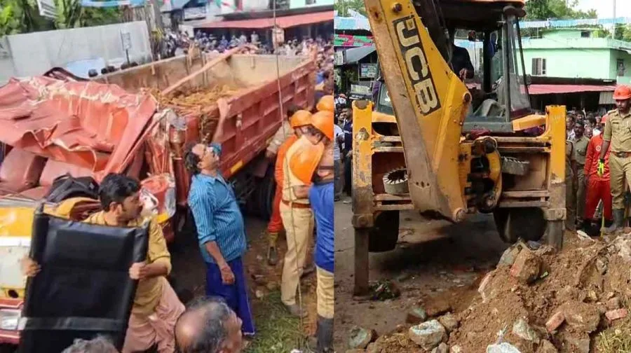കൊട്ടാരക്കര ടിപ്പര് ലോറി അപകടം : മരിച്ച മൂന്ന് പേരെ തിരിച്ചറിഞ്ഞു , ഒരാൾ പത്താം ക്ലാസ് വിദ്യാര്ത്ഥി