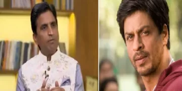കവി കുമാര്‍ ബിശ്വാസ് (ഇടത്ത്) ചക് ദേ ഇന്ത്യ എന്ന സിനിമയില്‍ കോച്ച് കബീര്‍ ഖാനായി വേഷമിട്ട് ഷാരൂഖ് ഖാന്‍. വാസ്തവത്തില്‍ കബീര്‍ ഖാന്‍ ആയിരുന്നില്ല ഈ ഇന്ത്യന്‍ ടീമിന്‍റെ യഥാര്‍ത്ഥ കോച്ചെന്നാണ് കുമാര്‍ ബിശ്വാസ് വെളിപ്പെടുത്തുന്നത്.