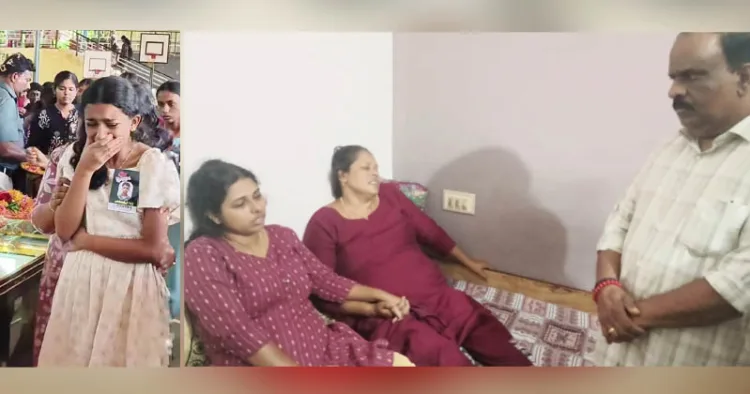 1.പാര്‍ത്ഥിപ് പഠിച്ച കാര്‍മല്‍ സ്‌കൂളില്‍ മൃതദേഹം എത്തിച്ചപ്പോള്‍ വിതുമ്പുന്ന സഹപാഠികള്‍, 2. ബിജെപി നിയമസഭാകക്ഷി നേതാവ് ബി.ബി. ഗോപകുമാര്‍ പാര്‍ത്ഥിപിന്റെ ഭവനത്തിലെത്തി ബന്ധുക്കളെ ആശ്വസിപ്പിക്കുന്നു