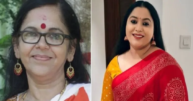 സാഹിത്യവിമര്‍ശക ശാരദക്കുട്ടി (ഇടത്ത്)