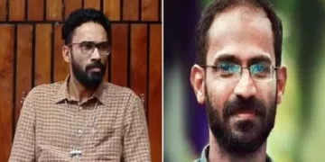 ശ്രീറാം വെങ്കട്ട് രാമന്‍ (ഇടത്ത്) സിദ്ദിഖ് കാപ്പന്‍ (വലത്ത്)