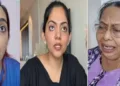 തന്‍വി സുധീര്‍ ഘോഷ് (ഇടത്ത്) അഹാന കൃഷ്ണകുമാര്‍ (നടുവില്‍) അമ്മൂമ്മ വസന്ത (വലത്ത്)