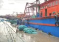 ട്രോളിങ് നിരോധന ഭാഗമായി കരയില് അടുപ്പിച്ചിരിക്കുന്ന മത്സ്യബന്ധനബോട്ടുകള്. നീണ്ടകരയില് നിന്നുള്ള ദൃശ്യം