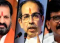 വിമത ശിവസേനാ എംപി നാഗേഷ് പാട്ടീല്‍ അഷ്ടികര്‍ (ഇടത്ത്)