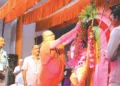 ബാലഗോകുലം ഉത്തരകേരളം വാര്‍ഷിക സമ്മേളനം എടനീര്‍ മഠാധിപതി സ്വാമി സച്ചിതാനന്ദഭാരതി ഉദ്ഘാടനം ചെയ്യുന്നു. എം. രാധാകൃഷ്ണന്‍, കെ.എന്‍. സജി, അരവിന്ദന്‍, എന്‍.എം. സദാനന്ദന്‍ സമീപം