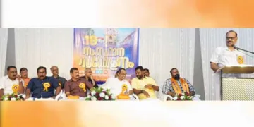 പാലക്കാട് വടക്കന്തറ കൃഷ്ണകൃപ കല്യാണമണ്ഡപത്തില്‍ ആരംഭിച്ച ബിപിഇഎഫ് സംസ്ഥാന സമ്മേളനം ബിഎംഎസ് സംസ്ഥാന വൈസ് പ്രസിഡന്റ് അഡ്വ. പി. മുരളീധരന്‍ ഉദ്ഘാടനം ചെയ്യുന്നു