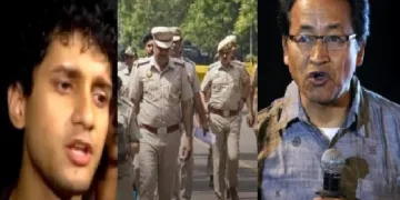 സിജെപി വക്താവ് സൗരവ് ദാസ് (ഇടത്ത്) സോനം വാങ്ചുക് (വലത്ത്)