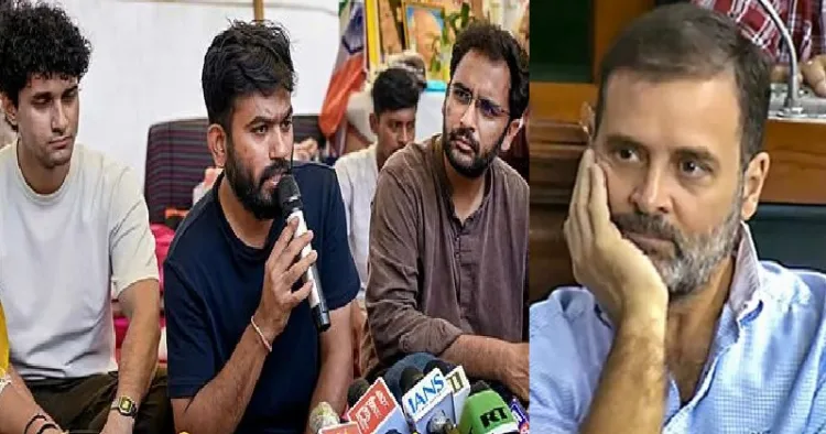 കോക്രോച്ച് ജനതാ പാര്‍ട്ടി നേതാക്കളായ സൗരവ് ദാസ്, അഭിജിത് ദിപ്കെ, അശുതോഷ് രങ്ക എന്നിവര്‍ (ഇടത്ത്)