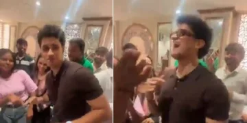 സിജെപി നേതാക്കള്‍ ദല്‍ഹിയിലെ സ്റ്റാര്‍ ഹോട്ടലില്‍ നടത്തിയ വന്‍ വിജയാഹ്ളാദപാര്‍ട്ടി. സിജെപി വക്താവ് സൗരവ് ദാസ്, അശുതോഷ് റാങ്ക എന്നിവര്‍ ആടിപ്പാടുന്നത് വീഡിയോയില്‍ കാണാം.