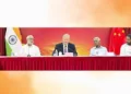 ന്യൂദല്ഹിയിലെ ചൈനീസ് എംബസി സംഘടിപ്പിച്ച സെമിനാറില് എം.എ. ബേബി, ഡി. രാജ തുടങ്ങിയവര് പങ്കെടുക്കുന്നു. ചൈനീസ് അംബാസഡര് ഷു ഫീഹോങ് സമീപം
