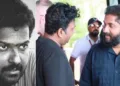 ഉണ്ണി കാര്‍ത്തികേയന്‍ (ഇടത്ത്) ഉണ്ണിയും ധ്യാന്‍ ശ്രീനിവാസനും അയര്‍ലണ്ടില്‍ സ്റ്റേജ് ഷോയ്ക്കിടിയിലുള്ള കൂടിക്കാഴ്ചയില്‍ (വലത്ത്)