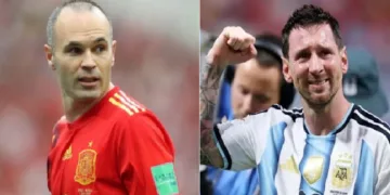 മുന് സ്പാനിഷ് ഇതിഹാസ ഫുട്ബാള് താരം ഇനിയെസ്റ്റ (ഇടത്ത്)