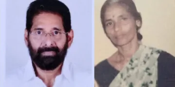 കരമന ജയന് (ഇടത്ത്) അമ്മ (വലത്ത്)
