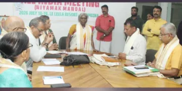 ക്രീഡാഭാരതി അഖിലഭാരതീയ കാര്യകര്ത്താക്കളുടെ യോഗം (നിയമക് മണ്ഡല്) പൊതുമരാമത്ത് വകുപ്പ് റിട്ട. ചീഫ് എന്ജിനീയര് പെണ്ണമ്മ എം. ഉദ്ഘാടനം ചെയ്യുന്നു
