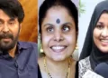 മികച്ച നടന് മമ്മൂട്ടി, മികച്ച ഗായിക വൈക്കം വിജയലക്ഷ്മി, മികച്ച മലയാളചിത്രം ഫെമിനിച്ചി ഫാത്തിമയിലെ നായിക ഷംല ഹംസ (ഇടത്ത് നിന്നും വലത്തോട്ട്)