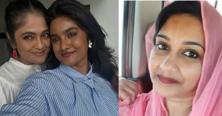 ഷെഫീന ബീവി (വലത്ത്) മഞ്ജു പിള്ളയും മകള്‍ ദയ രഞ്ജിത്തും (ഇടത്ത്)
