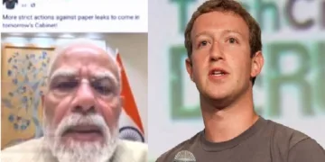 മെറ്റയുടെ ഉടമ സക്കര്‍ബര്‍ഗ് (വലത്ത്)