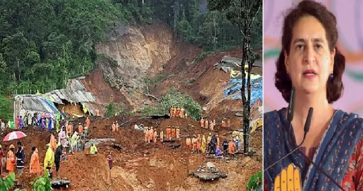 വയനാട്ടിലെ കള്ളാടിയില് പ്രകൃതിദുരന്തം നാശം വിതച്ച ഭൂമിയില് മൃതദേഹങ്ങള്ക്ക് വേണ്ടി തിരച്ചില് (ഇടത്ത്)