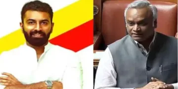 കർണാടക മന്ത്രി പ്രിയങ്ക് ഖാർഗെ (വലത്ത്) കോൺഗ്രസ് നേതാവ് മുഹമ്മദ് നാലപ്പാട് (ഇടത്ത്)
