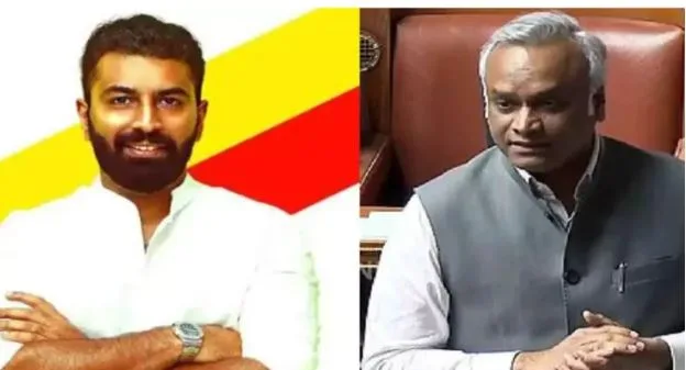 കർണാടക മന്ത്രി പ്രിയങ്ക് ഖാർഗെ (വലത്ത്) കോൺഗ്രസ് നേതാവ് മുഹമ്മദ് നാലപ്പാട് (ഇടത്ത്)