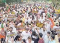 തുടര്‍ച്ചയായ ചോദ്യപേപ്പര്‍ ചോര്‍ച്ചകളുടെ പശ്ചാത്തലത്തില്‍ പഞ്ചാബ് വിദ്യാഭ്യാസ മന്ത്രിയെ പുറത്താക്കണമെന്ന് ആവശ്യപ്പെട്ട് ബിജെപി ദല്‍ഹിയിലെ ആപ് ഓഫീസിലേക്ക് സംഘടിപ്പിച്ച മാര്‍ച്ച്‌