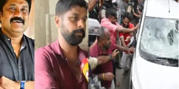 ഡ്രൈവര്‍ ശ്യാം രാജ് (നടുവില്‍)
