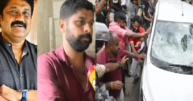ഡ്രൈവര്‍ ശ്യാം രാജ് (നടുവില്‍)