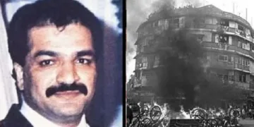 ടൈഗര്‍ മേമന്‍ (ഇടത്ത്) മഹീമിലെ കെട്ടിടം (വലത്ത്)