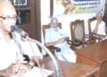 ഡോ. എസ്.കെ. വസന്തന്‍ അക്കിത്തം ജന്മശതാബ്ദി സംഘാടക സമിതിയോഗം ഉദ്ഘാടനം ചെയ്ത് സംസാരിക്കുന്നു