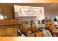 ശിവഗിരിയില് 50 വര്ഷം പൂര്ത്തിയാക്കുന്ന സച്ചിദാനന്ദ സ്വാമിയെ ശ്രീനാരായണ ഗുരുരത്നം അവാര്ഡ് നല്കി ആദരിച്ച ചടങ്ങില് വി. മുരളീധരന് എംഎല്എ സംസാരിക്കുന്നു
