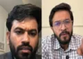 സിജെപി നേതാവ് അഭിജിത് ദീപ്കെ (ഇടത്ത്) മാധ്യമപ്രവര്‍ത്തകന്‍ (വലത്ത്)
