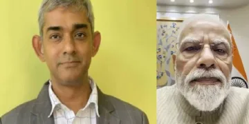 മെറ്റയുടെ മേധാവി അരുണ്‍ ശ്രീനിവാസന്‍ (ഇടത്ത്)
