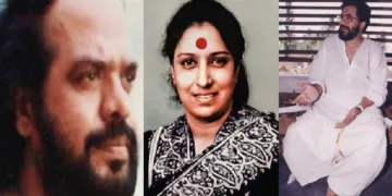 സംവിധായകന്‍ ഭരതന്‍ (ഇടത്ത്) എസ് ജാനകി (നടുവില്‍) സംഗീത സംവിധായകന്‍ എം.ജി. രാധാകൃഷ്ണന്‍ (വലത്ത്)