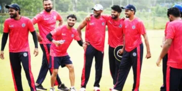 കാലിക്കറ്റ് ഗ്ലോബ്‌സ്റ്റാര്‍സ് താരങ്ങള്‍ പരിശീലനത്തില്‍