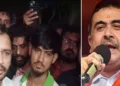 ബംഗാളിലെ കൊല്‍ക്കൊത്തയില്‍ പ്രതിഷേധ പരിപാടി സംഘടിപ്പിക്കാനെത്തിയ അശുതോഷ് രങ്കയും കൂട്ടരും (ഇടത്ത്) ബംഗാള്‍ മുഖ്യമന്ത്രി സുവേന്ദു അധികാരി (വലത്ത്)