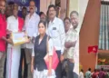 തമിഴ്നാട്ടില്‍ സിപിഎമ്മിന് മൂന്ന് കോടി രൂപയുടെ സ്വത്ത് ഇഷ്ടദാനമായി നല്‍കി ദമ്പതികള്‍. അണ്ണാനഗര്‍ സ്വദേശികളായ അഭിഭാഷകന്‍ ഇ ഗോകുല്‍ കൃഷ്ണന്‍, ഭാര്യയും (ഇടത്ത്) എകെജി സെന്‍റര്‍ (വലത്ത്)