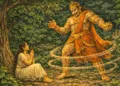 ഹനുമാന്‍ സീതാദേവിക്ക് തന്റെ പ്രഭാവം കാണിച്ചുകൊടുക്കുന്നു