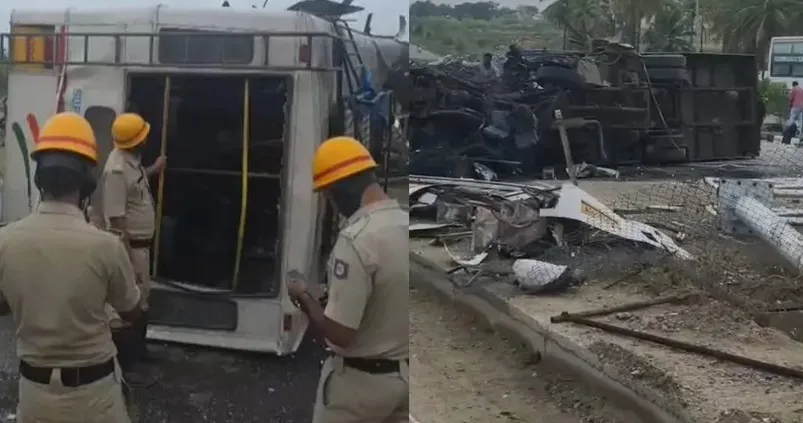 കോഴിക്കോട് നിന്നും ബെംഗളൂരുവിലേക്ക് പോയ KSRTC ബസ് മറിഞ്ഞ് വൻ അപകടം; ഡ്രൈവറും കണ്ടക്ടറും മരിച്ചു