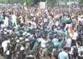 ജെപിഎസ്സി, ജെഎസ്എസ്സി-സിജിഎല്‍ പരീക്ഷാ പേപ്പര്‍ ചോര്‍ച്ചയില്‍ പ്രതിഷേധിച്ച് ജാര്‍ഖണ്ഡ് നിയമസഭയിലേക്ക് വിദ്യാര്‍ത്ഥികള്‍ നടത്തിയ മാര്‍ച്ച്‌