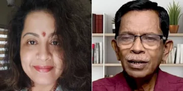 ജെ.കെ. അംബിക (ഇടത്ത്)