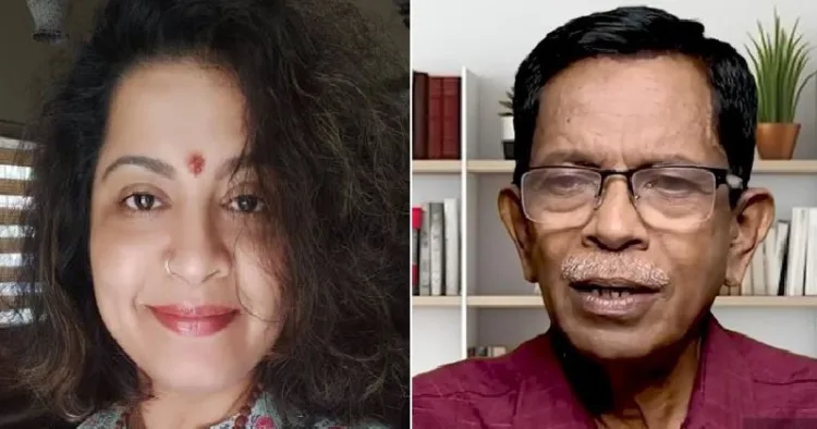 ജെ.കെ. അംബിക (ഇടത്ത്)