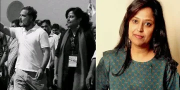 തെലുങ്കാന കോണ്‍ഗ്രസ് പാര്‍ട്ടി നേതാവും കോണ്‍ഗ്രസ് ദേശീയ വക്താവ് പവന്‍ ഖേരയുടെ ഭാര്യയുമായ കോട്ട നീലിമ രാഹുല്‍ ഗാന്ധിയ്ക്കൊപ്പം (ഇടത്ത്) കോട്ട നീലിമ (വലത്ത്)