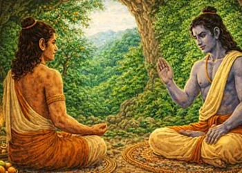 ശ്രീരാമന്‍ ലക്ഷ്മണന് ക്രിയാമാര്‍ഗോപദേശം നല്‍കുന്നു