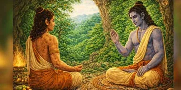 ശ്രീരാമന്‍ ലക്ഷ്മണന് ക്രിയാമാര്‍ഗോപദേശം നല്‍കുന്നു