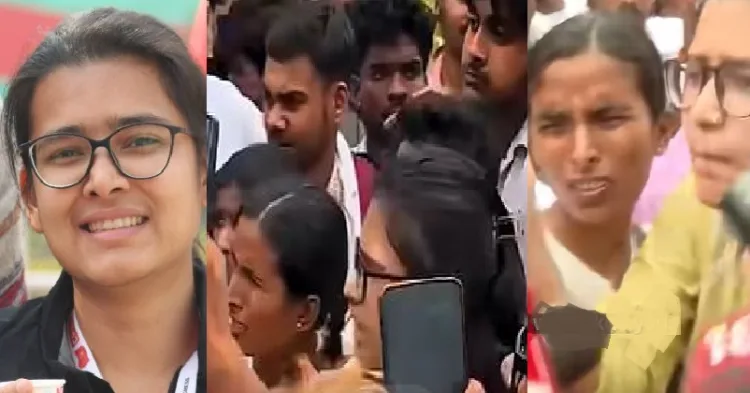 14 ദിവസത്തിന് ശേഷം സമരത്തിലേക്ക് കടന്നുവന്ന ഇടത് പക്ഷ വിദ്യാര്‍ത്ഥി നേതാവ് നേഹ ബോറയ്ക്കെതിരെ ജാര്‍ഖണ്ഡിലെ വിദ്യാര‍്ത്ഥികള്‍ പ്രതിഷേധിക്കുന്നു