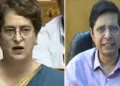 പ്രിയങ്ക ഗാന്ധി (ഇടത്ത്) മദ്രാസ് ഐഐടി ഡയറക്ടര്‍ പ്രൊഫ. വി. കാമകോടി (വലത്ത്)