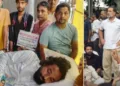 ദേവേന്ദ്രനാഥ് മഹ്തോ നിരാഹാരത്തില്‍ (ഇടത്ത്) ജന്തര്‍ മന്തറിലെ വിദ്യാര്‍ത്ഥി സമരത്തിലെ രാഹുല്‍ ഗാന്ധിയുടെ ആവേശം (വലത്ത്)