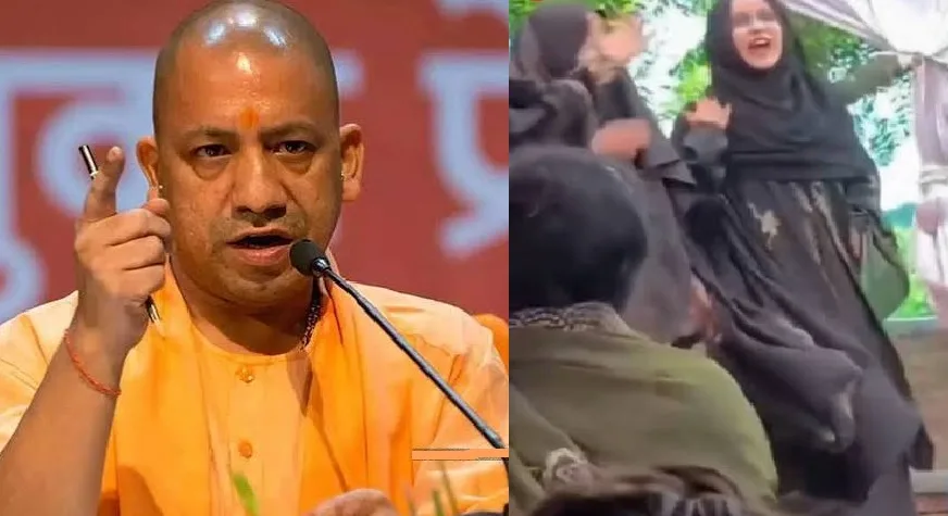 സ്വാതന്ത്ര്യദിനത്തിൽ ഹിന്ദു പെൺകുട്ടികളെ നിർബന്ധിച്ച് ബുർഖ ധരിപ്പിച്ച് നൃത്തം ചെയ്യിപ്പിച്ചു ; സ്കൂൾ പൂട്ടി സീൽ ചെയ്ത് യുപി സർക്കാർ